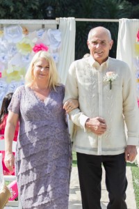 Ally and partner Ken at Ken's son's wedding Photo by Mot Rasay Photography 