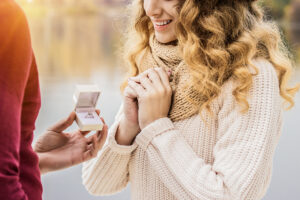 Man Proposing with an Engagement Ring